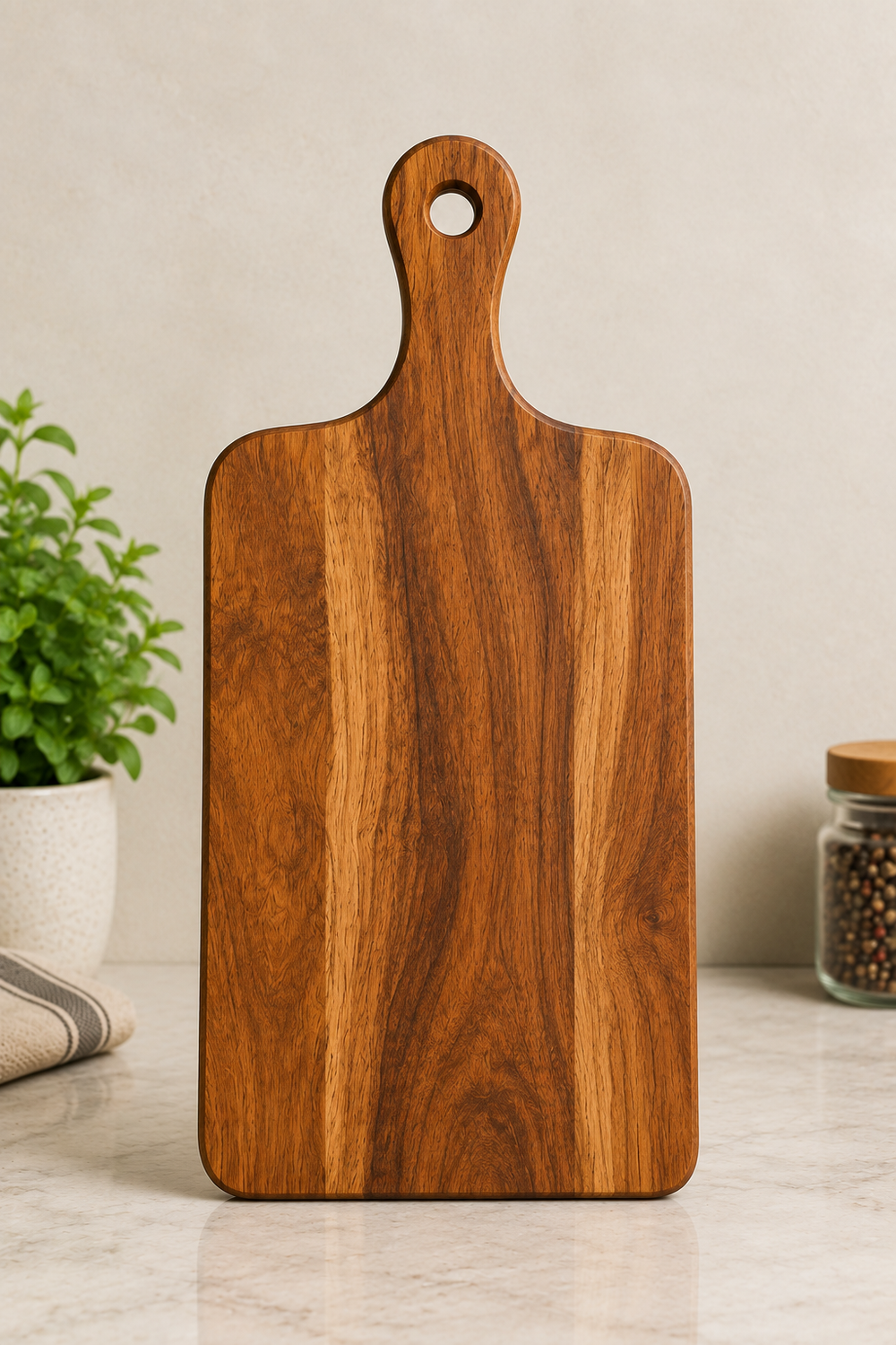 Acacia Wood Chopping Board with Handle